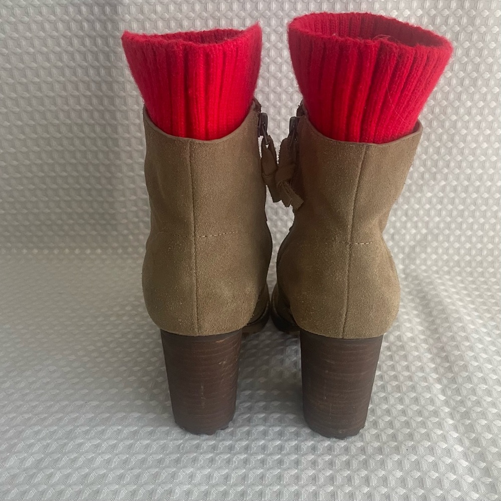 RENVY Hiking Boot Taupe Suede Nordic Style Timberlandish Women Sz 7M #594 - Picture 6 of 14